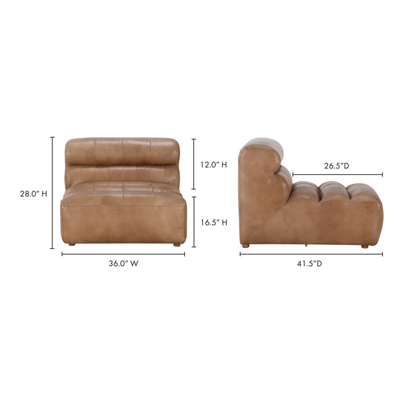 Anya Genuine Leather Slipper Chair & Reviews AllModern